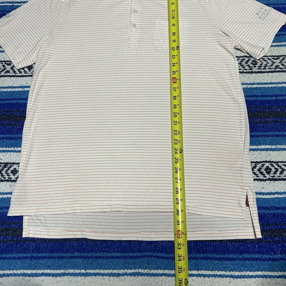 Polo Golf Ralph Lauren Polo Shirt Mens Large Orange Stripe Golf Embroidered